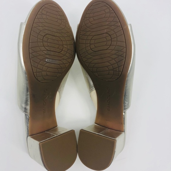 ✨Bandolino Silver Mule Heels / Sandal Slides 👡 - Picture 11 of 14
